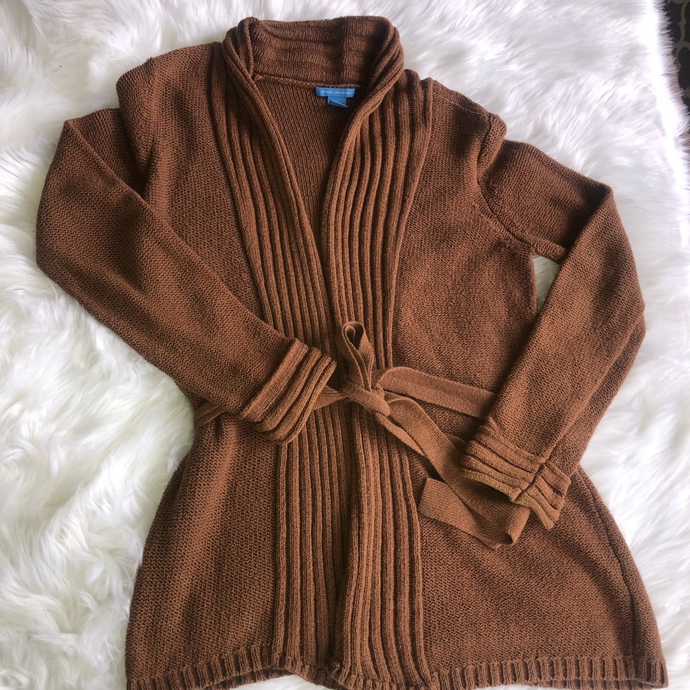 White + Warren Belted Cardigan